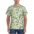 thumbnail image 1 of Vsdgher Lilies Flowers Print Men's Dry Fit Mesh Athletic Shirts Moisture Wicking Tennis T-Shirt Tops, 1 of 9