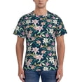 thumbnail image 1 of Vsdgher Lilies Flowers Print Men's Dry Fit Mesh Athletic Shirts Moisture Wicking Tennis T-Shirt Tops, 1 of 1