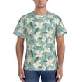 thumbnail image 1 of Vsdgher Lilies Flowers Print Men's Dry Fit Mesh Athletic Shirts Moisture Wicking Tennis T-Shirt Tops, 1 of 9