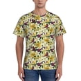 thumbnail image 1 of Vsdgher Lilies Flowers Print Men's Dry Fit Mesh Athletic Shirts Moisture Wicking Tennis T-Shirt Tops, 1 of 9