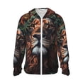 thumbnail image 1 of Vsdgher Lion Forest Crown Print Adult Hoodie Shirts Rash Guard for Men Women,Long Sleeve Sun Protection Fishing Shirts for Athletic Running Swim-Small, 1 of 7