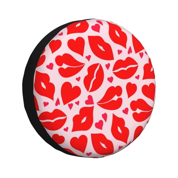 Vsdgher Lips Kiss for Spare Tire Cover, Tire Wheel Protector Wheel Cover Fit for Truck,Trailer,RV,SUV,Camper and Most Vehicle-14 inch