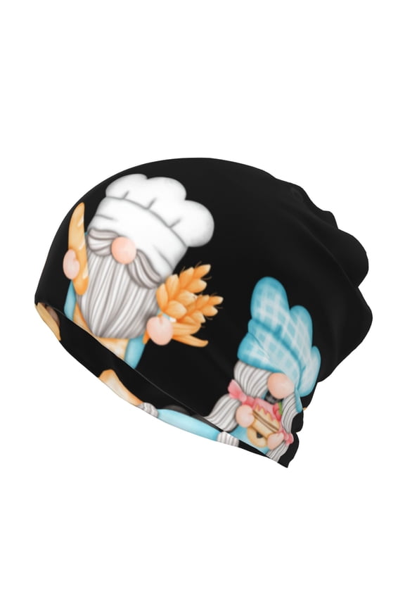 Little Chef Gnome Slouchy Beanie Hat for Men/Women, Skull Cap Chemo Cap Night Sleeping Cap