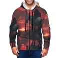thumbnail image 1 of Vsdgher Lone Rider Under Red Sky Mens Hoodies Zip Hoodie, Hoodies for Men, Zip-up Hooded Sweatshirt-, 1 of 5