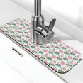 thumbnail image 1 of Vsdgher Lotus Flower Kitchen Sink Splash Guard Faucet Mat -1 PC Super Absorbent Fast Drying Mat Sink Gadgets-Splash, Bathroom,Sink Mat,(15" X 5.5" ), 1 of 7