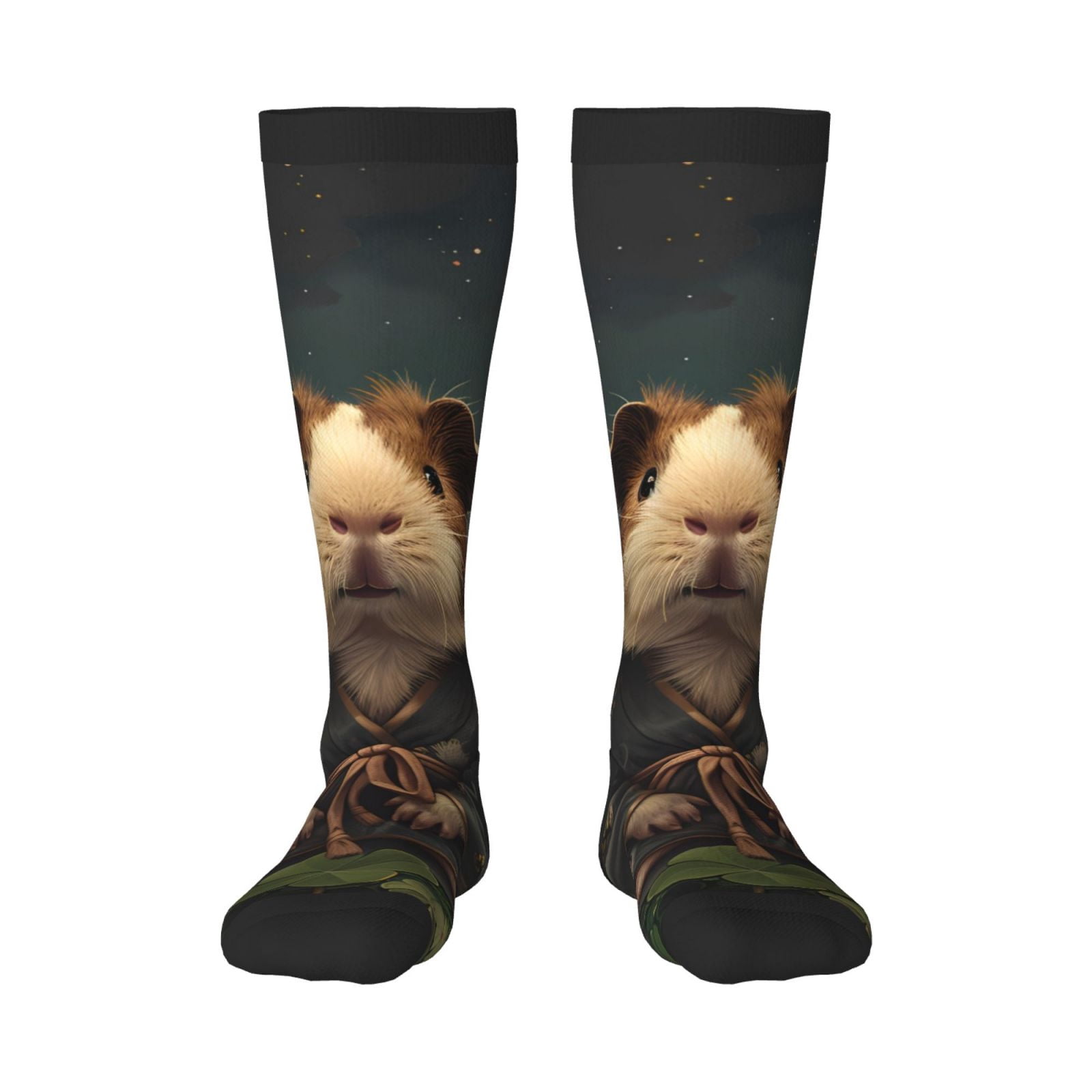 Vsdgher Lotus Leaf Starry Sky Guinea Pig Print Thigh High Socks Extra vsdgher-lotus-leaf-starry-sky-guinea-pig-print-thigh-high-socks-extra