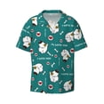 thumbnail image 1 of Vsdgher Love Dog Print Men's Wrinkle Free Untucked Cuban Shirt Business Casual Button Down Shirts Short Sleeve Shirt, 1 of 7