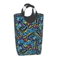 thumbnail image 1 of Vsdgher Love Music Print Square Laundry Bag Large Collapsible Dirty Clothes Bags With Handles Waterproof Essentials Storage For College Dorm, Family, 1 of 6