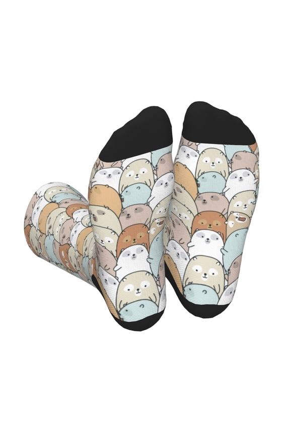 Lovely Bear Unisex Crew Socks Lightweight Breathable Ventilation Ankle Socks, Mid-calf socks for Daily