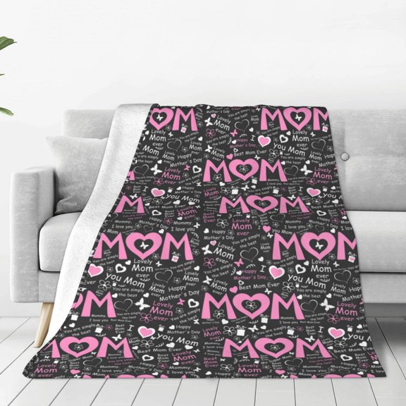 Vsdgher Lovely Mom Ever Ultra-Soft Micro flannel Blanket Throw Blankets for Couch Sofa, Bed (4 sizes)-40"x30"