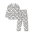 thumbnail image 1 of Vsdgher Lovely Penguin Mens Pajama Set, Soft Warm Long Sleeve Sleepwear, Cozy Button-Down Pjs for Men-Small, 1 of 7