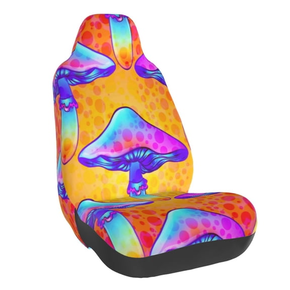 Vsdgher Magic Mushrooms for Automotive Seat Covers for Cars Trucks and SUVs, Universal Fit Anti-Slip Bucket Seat Protector for Cars,Vehicle Seat Protector for Front Seats
