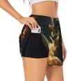 thumbnail image 1 of Vsdgher Magical Tarot Reading Athletic Shorts for Women, Women's Running Double Layer Shorts, High Waisted Yoga Shorts, Workout Athletic Shorts-Small, 1 of 7