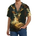 thumbnail image 1 of Vsdgher Magical Tarot Reading Men's Cuban Shirt, Hawaiian Shirts, Business Casual Button Down Shirts, Short Sleeve Shirt-4X-Large, 1 of 5