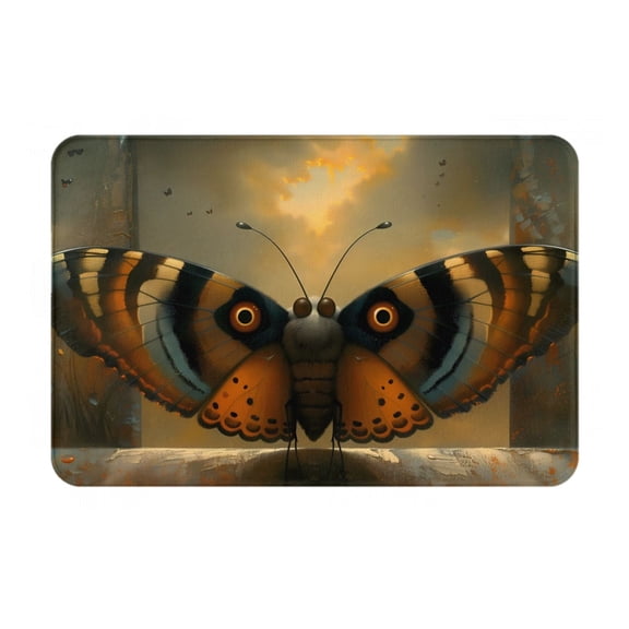 Vsdgher Majestic Butterfly Sunset Flannel Anti-Slip Floor Mat Comfort Mat Outdoor Rug, Indoor Outdoor Rugs for Home, Office, Laundry 16''x24''in