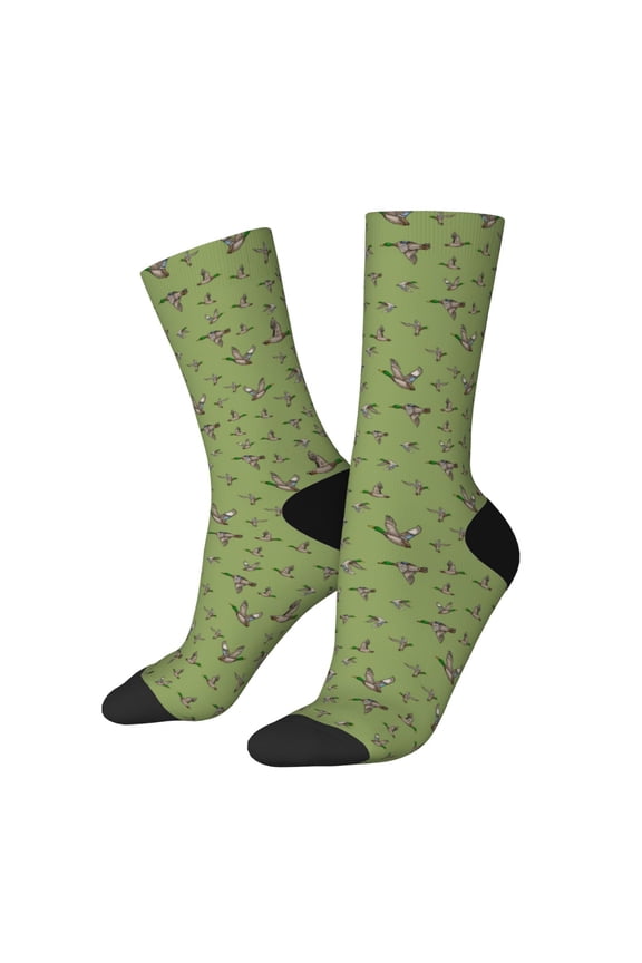 Mallard Duck Crew Socks for Men & Women, Breathable Casual Athletic Ankle Socks
