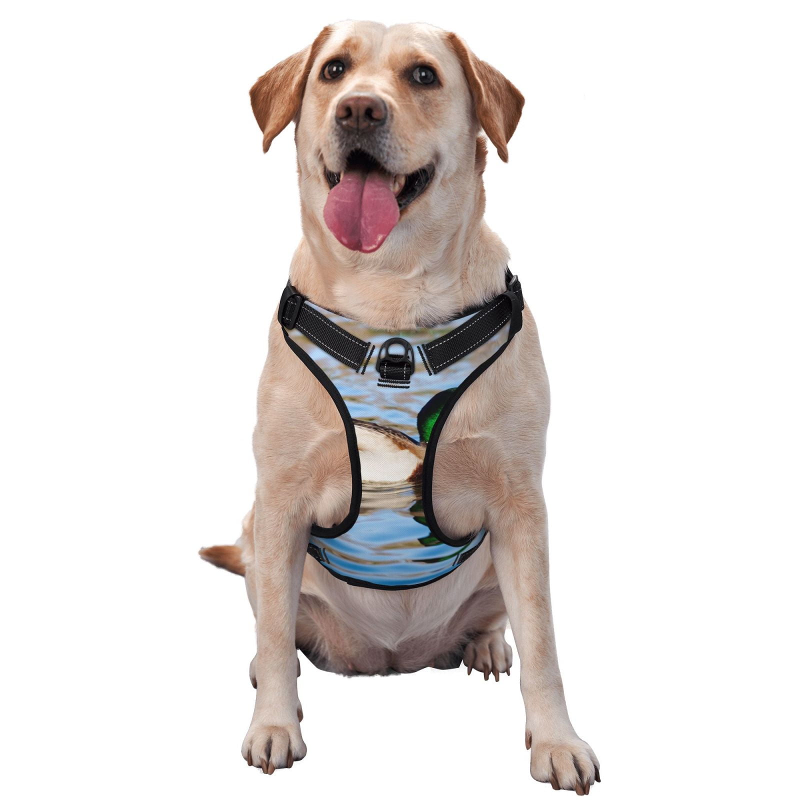 Vsdgher Mallard Duck Swimming In A River Dog Harness, No-Pull Pet Harness, Dog Vest, Pet Vest for Small to Large Dogs-