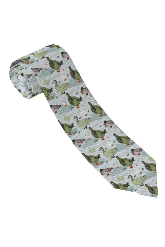 Mallard Ducks Wild Birds Print Ties for Men 4.7" Formal Necktie Wedding Accessory Men's Business Ties for Wedding Bussiness Work