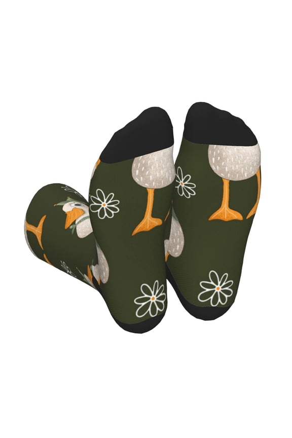 Mallard Ducks Wild Birds Unisex Crew Socks Lightweight Breathable Ventilation Ankle Socks, Mid-calf socks for Daily
