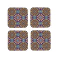 thumbnail image 1 of Vsdgher Mandala Leather Coasters for Drinks, Durable Drink Coasters 4 Set for Tabletop Protection, Luxurious Home Décor and Housewarming Gift ( {designName})Square, 1 of 6