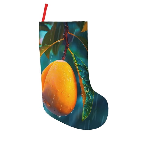 Vsdgher Mango In The Rain Christmas Stockings 18 inch Large Kids Stocking Bags Hanging Socks for Christmas Decor Decorations