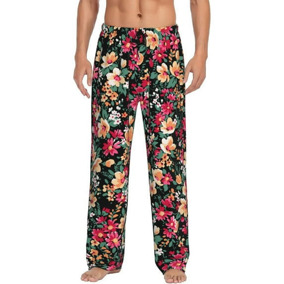 Vsdgher Many Kind Of Flowers Mens Pajama Pants Sleep & Lounge Pants, PJ Pants-Small