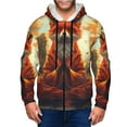 thumbnail image 1 of Vsdgher Maple Leaf Meditating Fox Mens Hoodies Zip Hoodie, Hoodies for Men, Zip-up Hooded Sweatshirt-Medium, 1 of 5
