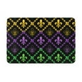 thumbnail image 1 of Vsdgher Mardi Gra Geometric print Flannel Anti-Slip Floor Mat Comfort Mat Floor Carpet for Decor, Non-Slip, Home, Office, Laundry, Durable, 1 of 5