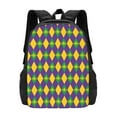 thumbnail image 1 of Vsdgher Mardi Gras Print Backpack for Women Men School Bookbag with Laptop Compartment for College Work Travel, Simple Fashion Casual Daypack, Fit 15" Laptop, 1 of 8