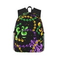 thumbnail image 1 of Vsdgher Mardi Gras6 Print Unisex Large Capacity Bookbag Schoolbag Casual Daypack for High School/College/Teens/Travel/Work, 1 of 8