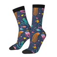 thumbnail image 1 of Vsdgher Marine Inhabitants Crew Socks for Men & Women, Breathable Casual Athletic Ankle Socks, 1 of 6