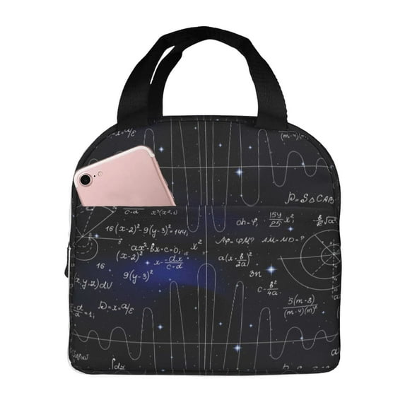 Vsdgher Mathematica Science Lunch Bag, Lunch Box for Women Adult Men, Lunch Tote Insulated Cooler Lunch Container for Work/Office/Picnic/Travel