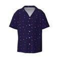 thumbnail image 1 of Vsdgher Mathematical Symbols Print Men's Wrinkle Free Untucked Cuban Shirt Business Casual Button Down Shirts Short Sleeve Shirt, 1 of 7