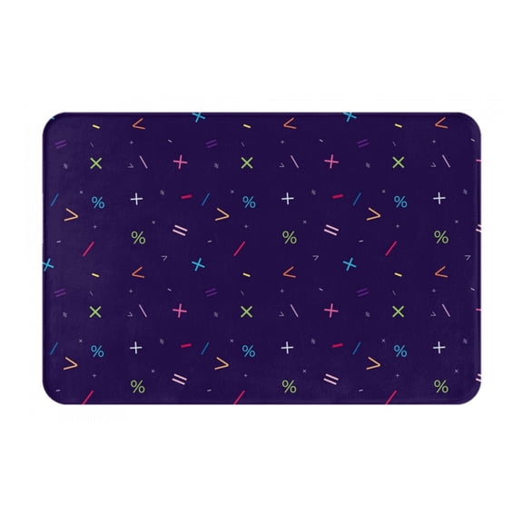 Vsdgher Mathematical Symbols print Flannel Anti-Slip Floor Mat Comfort Mat Floor Carpet for Decor, Non-Slip, Home, Office, Laundry, Durable