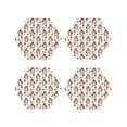 thumbnail image 1 of Vsdgher Merry Christmas Santa Leather Coasters for Drinks, Durable Drink Coasters 4 Set for Tabletop Protection, Luxurious Home Décor and Housewarming Gift-Hexagon, 1 of 6