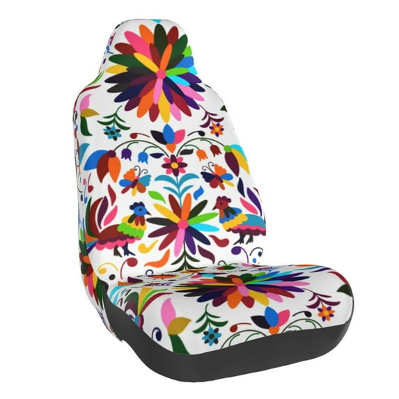 Vsdgher Mexican Bright Style for Automotive Seat Covers for Cars Trucks and SUVs, Universal Fit Anti-Slip Bucket Seat Protector for Cars,Vehicle Seat Protector for Front Seats