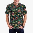 thumbnail image 1 of Vsdgher Mexican Flower 1 Polo Shirts for Men, Men's Short Sleeve Stretch Polo Shirt, Shirts for Men-Medium, 1 of 6