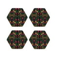 thumbnail image 1 of Vsdgher Mexican Flower 2 Leather Coasters for Drinks, Durable Drink Coasters 4 Set for Tabletop Protection, Luxurious Home Décor and Housewarming Gift-Hexagon, 1 of 6