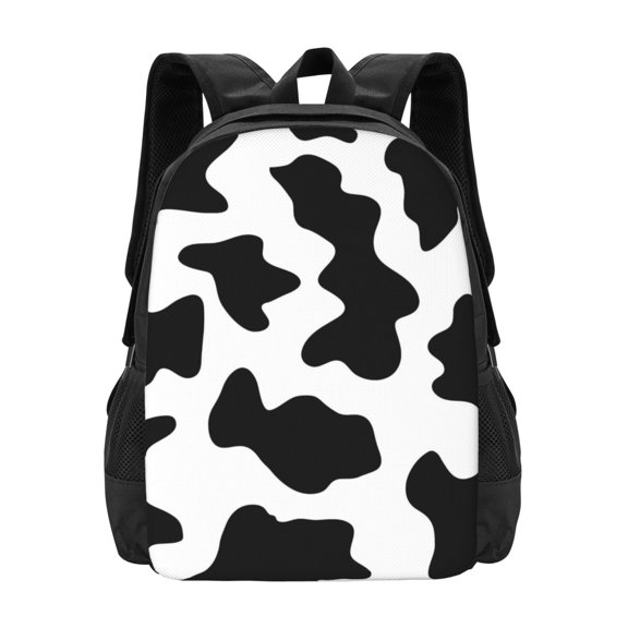 Vsdgher Milk Cow Print Backpack for Women Men School Bookbag with Laptop Compartment for College Work Travel, Simple Fashion Casual Daypack, Fit 15" Laptop