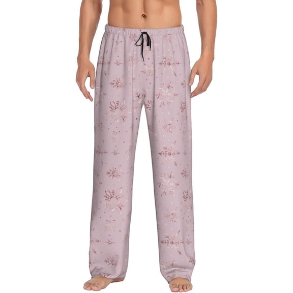 Vsdgher Minimalist Snowflake Mens Pajama Pants Sleep & Lounge Pants, PJ Pants-X-Large