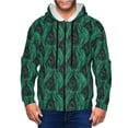 thumbnail image 1 of Vsdgher Mint Bird Feathers Mens Hoodies Zip Hoodie, Hoodies for Men, Zip-up Hooded Sweatshirt-Medium, 1 of 5