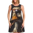 thumbnail image 1 of Vsdgher Modern Funny Duck Print Summer Dresses for Women Casual U Neck Beach Dress Sleeveless Tank Loose Sundress with Pocket -Large, 1 of 7
