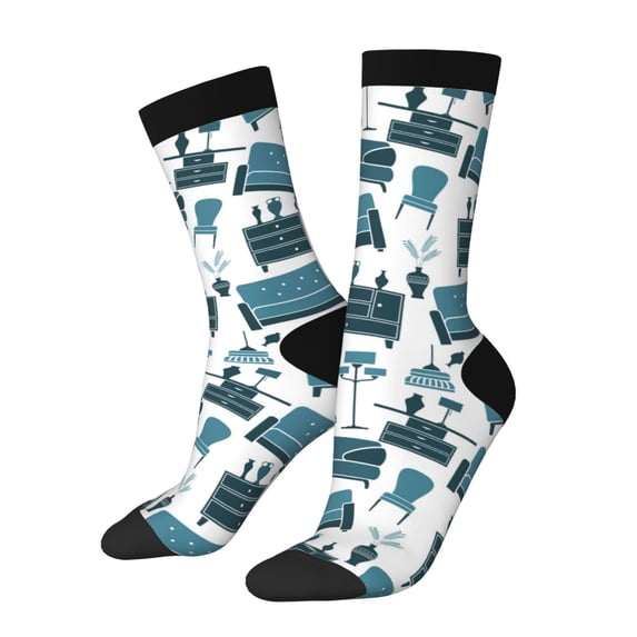 Vsdgher Modern Furniture Crew Socks for Men & Women, Breathable Casual Athletic Ankle Socks