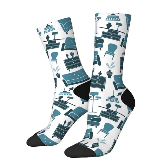 Vsdgher Modern Furniture Crew Socks for Men & Women, Breathable Casual Athletic Ankle Socks
