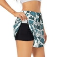 thumbnail image 1 of Vsdgher Modern Furniture Print Women's Running Double Layer Shorts High Waisted with Pockets Elastic Yoga Workout Athletic Gym Sports, 1 of 8