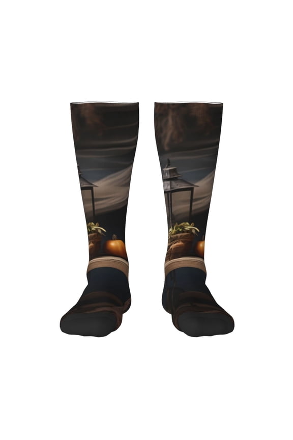 Modern Skull Sisters Print Thigh High Socks Extra Long Stretchy Sock Women Over Knee High Opaque Stocking Daily Wear