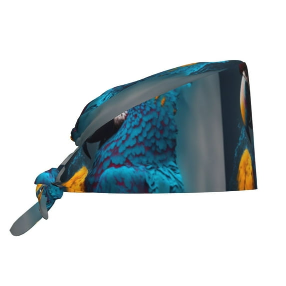Vsdgher Modern Style Blue Parrot Men Women Adjustable Cap Working Hat Tie Back Cap, Work Cap