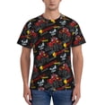 thumbnail image 1 of Vsdgher Monster Truck Print Men's Dry Fit Mesh Athletic Shirts Moisture Wicking Tennis T-Shirt Tops, 1 of 1