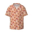 thumbnail image 1 of Vsdgher Mushroom Print Men's Wrinkle Free Untucked Cuban Shirt Business Casual Button Down Shirts Short Sleeve Shirt, 1 of 7