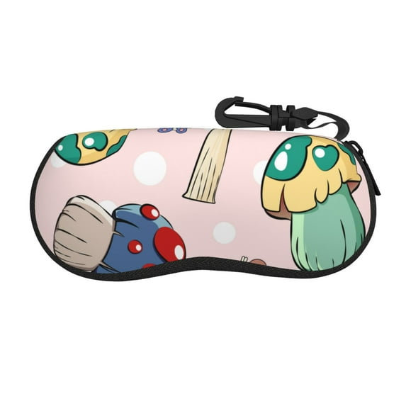 Vsdgher Mushroom Sunglasses Soft Case Neoprene Zipper Eyeglass Case, Zipper Portable Spectacle Cases for Men Women